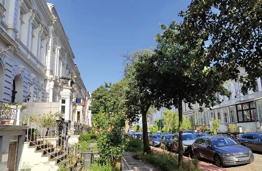 Blick in die Uhlandstraße