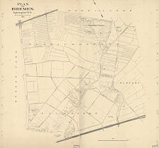 Schwachhausen im Jahr 1900. Plan von Bremen, Ergänzungsblatt II., Dreyer.