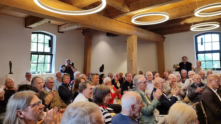 Die gut besuchte Arberger Mühle am Tag des offenen Denkmals.