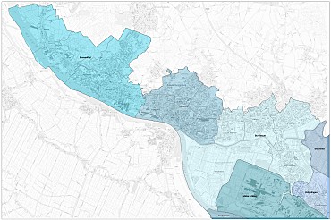 Karte der statistischen Bezirke in Bremen-Nord