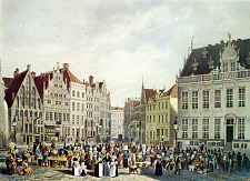 Marktplatz Ostseite vor dem Abbruch 1859