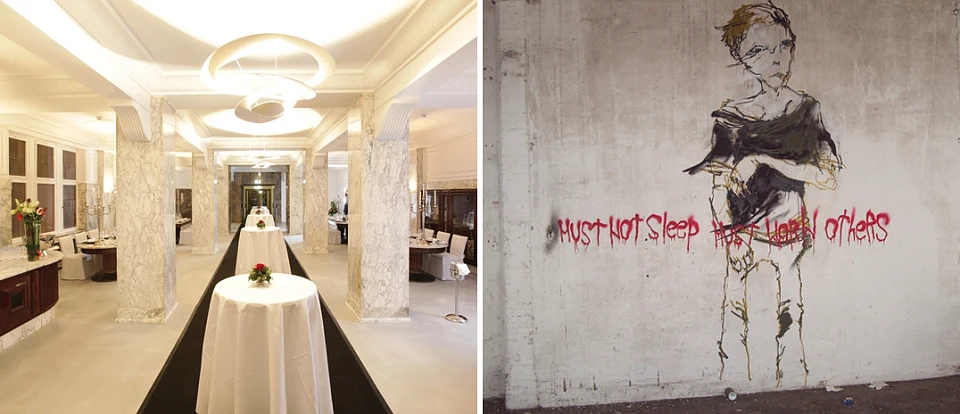 Marmorsaal und Graffiti