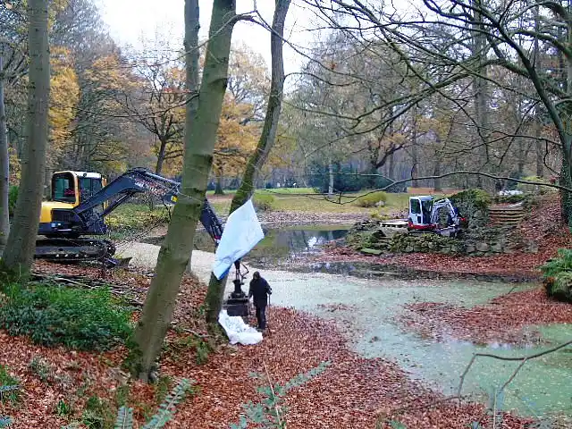 Arbeiten an Grotte und Ufer, Nov. 2018