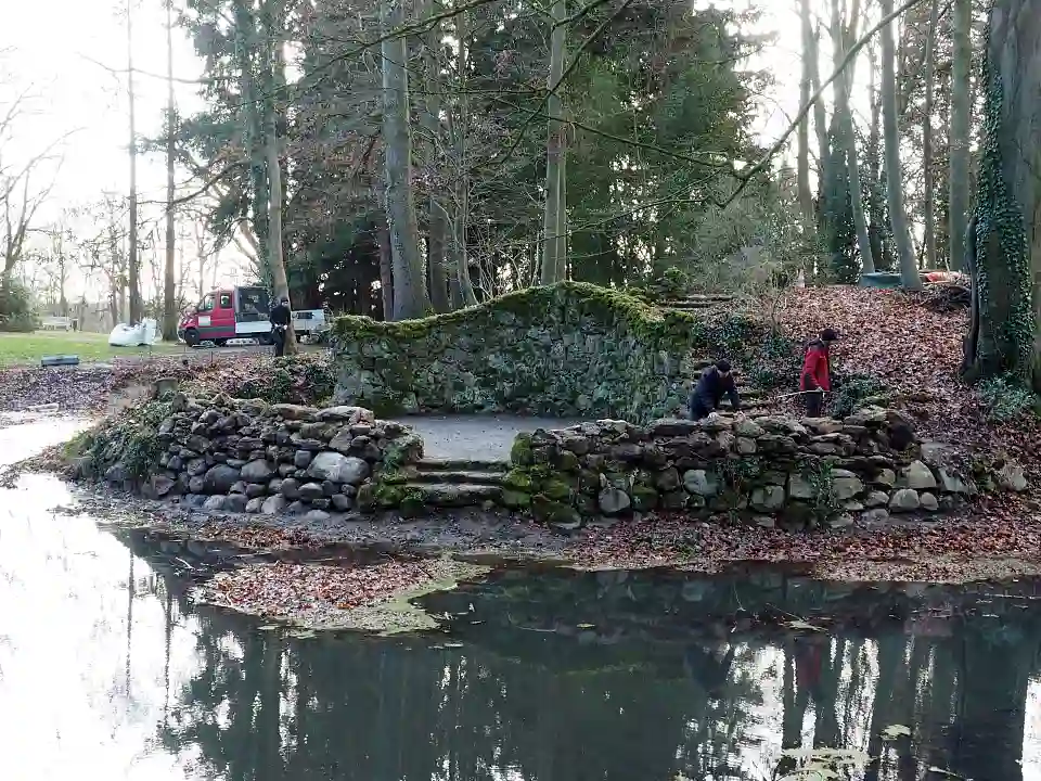 Abschluss der Arbeiten an der Grottenumwallung, Nov. 2018