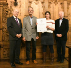 Die mit dem Bremer Denkmalpflegepreis ausgezeichneten Restauratoren Kossann und Melching