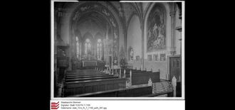 5. historisches Bild von Gründungsbau und Kapelle des Krankenhauses St. Joseph-Stift