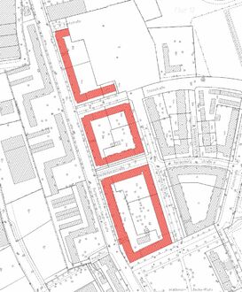 1. Kartenansicht von Städtische Wohnhausgruppe, Bauabschnitt X & Wohnhausgruppe der Gemeinnützigen Wohnungsfürsorge, Baugruppen I-V