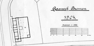 1.  von Gaswerk Woltmershausen, Verwaltung (Gebäude 11)