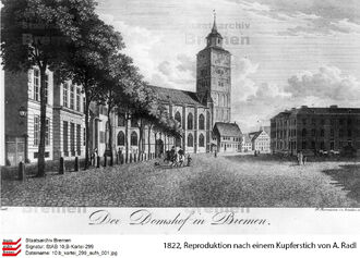 1. historisches Bild von Stadtplatz Domshof