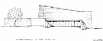 3.  von Friedhofskapelle mit Krematorium und Urnenhalle auf dem Waller Friedhof